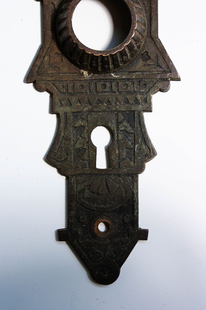 Magnificent Pair of Antique Cast Bronze Door Plates, c. 1880's Magnificent Pair of Antique Cast Bronze Door Plates, c. 1880's