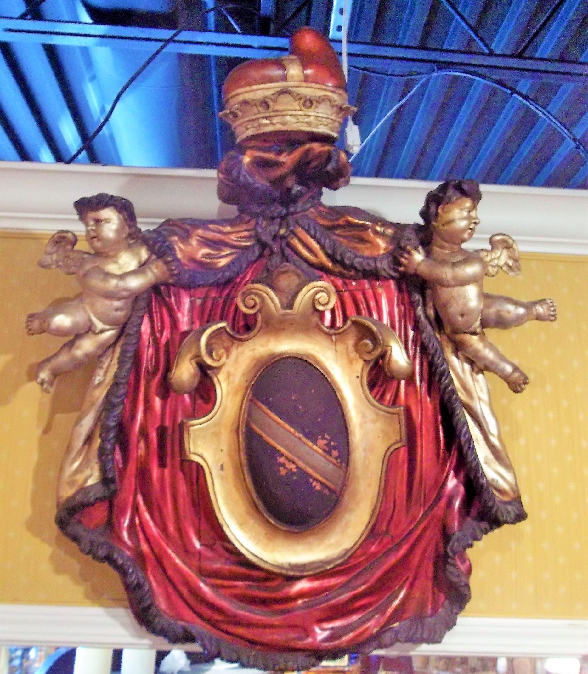 Armorial,a carved and gilded Venetian plaque Armorial,a carved and gilded Venetian plaque