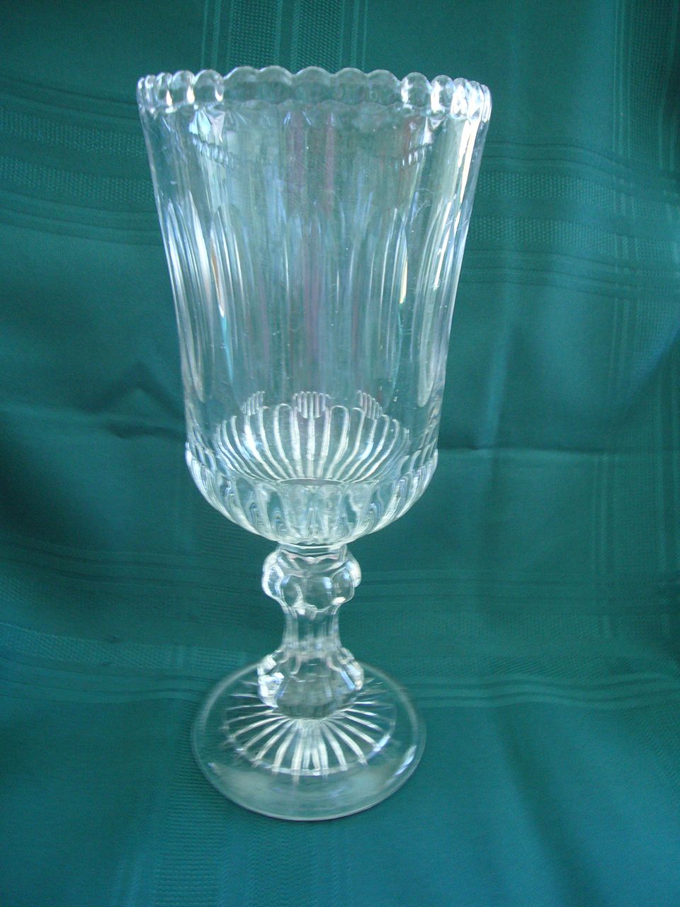 Antique 19th Century Clear Glass Celery Vase Antique 19th Century Clear Glass Celery Vase