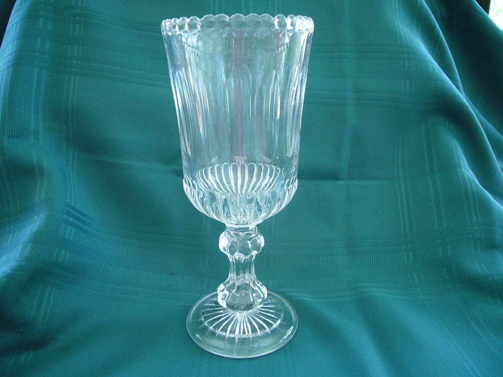 Antique 19th Century Clear Glass Celery Vase Antique 19th Century Clear Glass Celery Vase