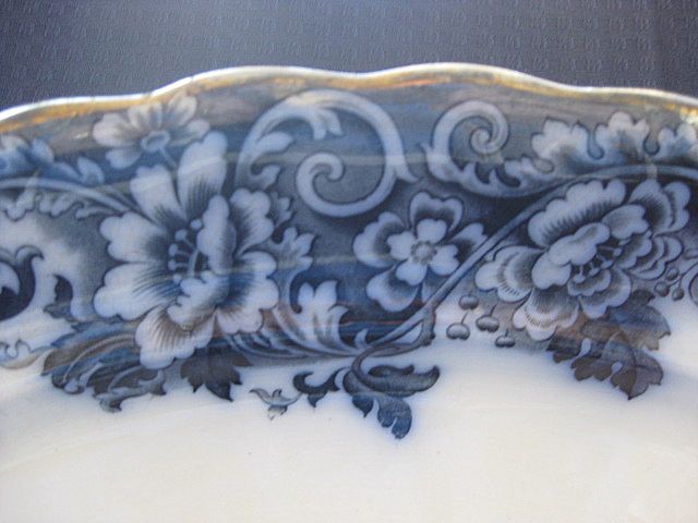 Flow Blue Platter - Middleport Pottery - Pattern "Florence" Flow Blue Platter - Middleport Pottery - Pattern "Florence"
