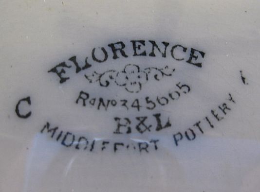 Flow Blue Platter - Middleport Pottery - Pattern "Florence" Flow Blue Platter - Middleport Pottery - Pattern "Florence"