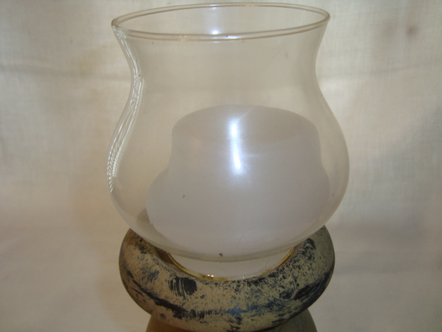 French terracotta candle-holder French terracotta candle-holder