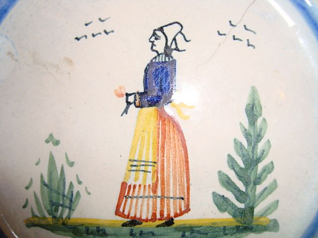 Old French Quimper HB plate Old French Quimper HB plate