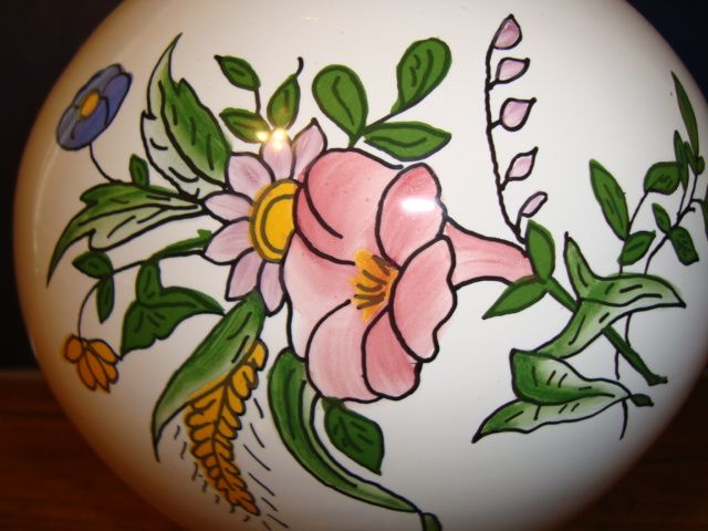 French vase signed by artist Renoleau French vase signed by artist Renoleau