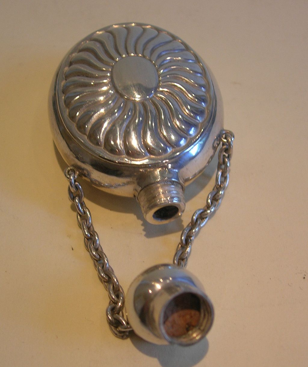 Elegant Antique English Sterling Silver Chatellaine Perfume or Scent Bottle Elegant Antique English Sterling Silver Chatellaine Perfume or Scent Bottle