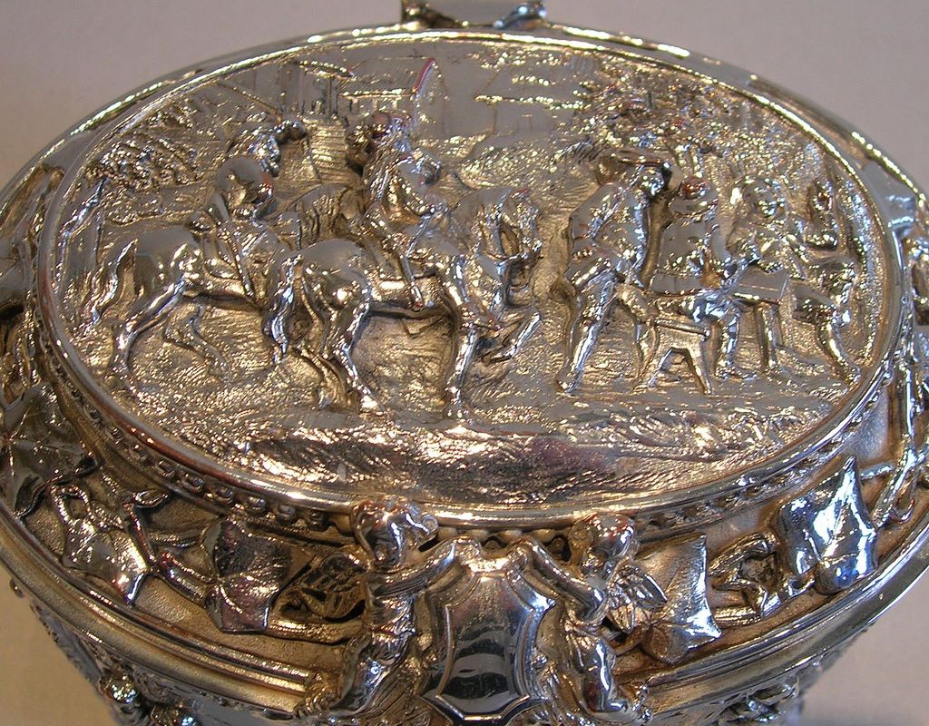 Fabulous Victorian English Electrotype Jewelry Box c.1860 Fabulous Victorian English Electrotype Jewelry Box c.1860