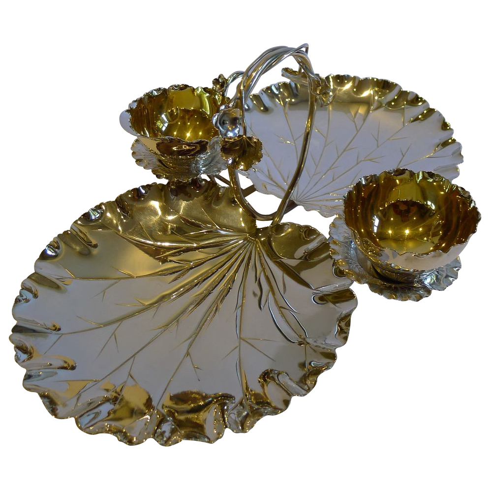 Top Notch Strawberry & Cream Set in Silverplate by Hukin & Heath c.1892 Top Notch Strawberry & Cream Set in Silverplate by Hukin & Heath c.1892