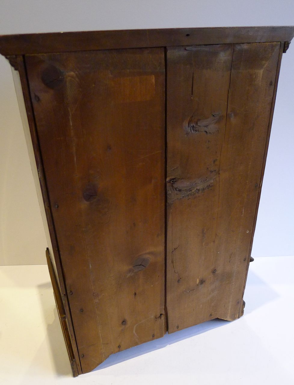 Charming Antique English Pine, Satin Birch Doll's Wardrobe c.1900 Charming Antique English Pine, Satin Birch Doll's Wardrobe c.1900