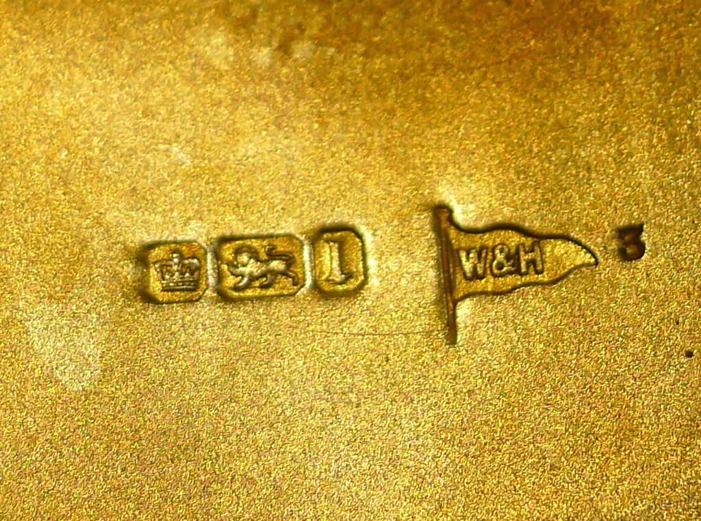 Large Antique English Sterling Silver Cigar Case by Walker & Hall - 1903 Large Antique English Sterling Silver Cigar Case by Walker & Hall - 1903