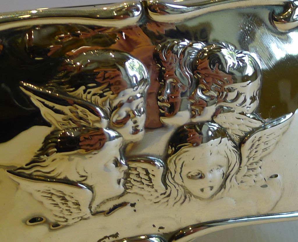 Antique Art Nouveau English Sterling Silver Jewelry Box - Reynold;s Angels Antique Art Nouveau English Sterling Silver Jewelry Box - Reynold;s Angels