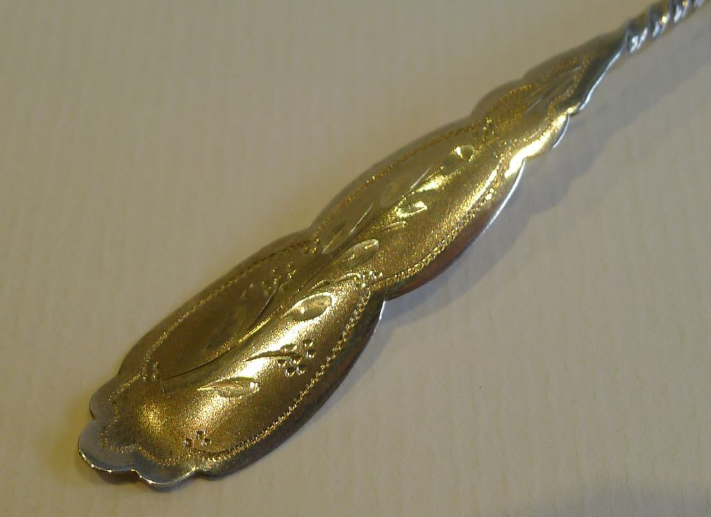Antique Dutch Tortoiseshell Spoon Box With Silver Spoons from