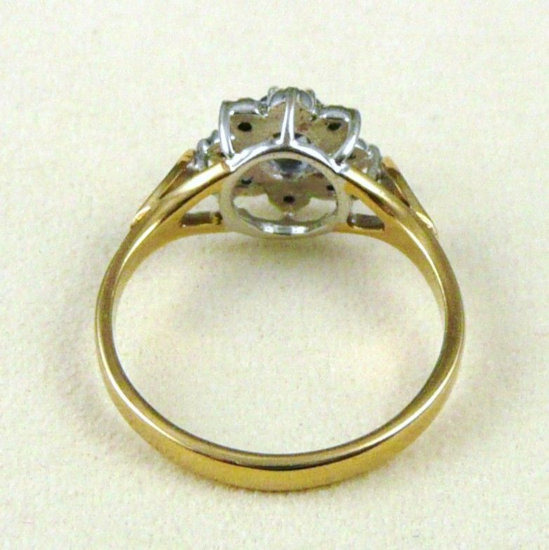 English 9ct Gold Sapphire and Diamond Ring English 9ct Gold Sapphire and Diamond Ring