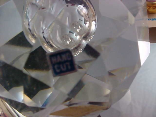 Bohemian Hand Cut Heavy LEAD CRYSTAL Perfume Bottle ~ 1 1/2 lbs.Before packing) Bohemian Hand Cut Heavy LEAD CRYSTAL Perfume Bottle ~ 1 1/2 lbs.Before packing)