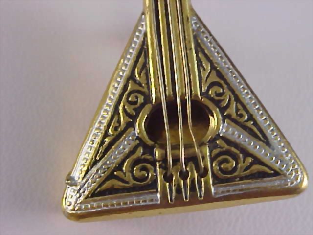 Unique Damascene MANDOLIN (Spain) Dimensional Brooch Unique Damascene MANDOLIN (Spain) Dimensional Brooch