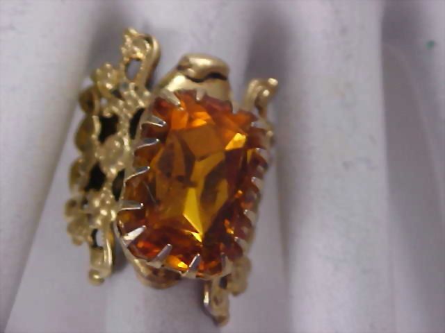 FABULOUS Victorian Style Honey Amber Massive Glass Stone Filigree Cocktail Ring FABULOUS Victorian Style Honey Amber Massive Glass Stone Filigree Cocktail Ring