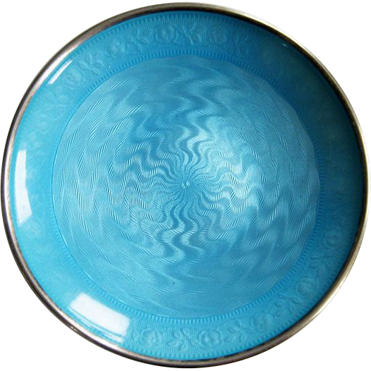 Antique David-Andersen Sterling Enamel Norway Guilloche Pin Tray Guilloche Salt Dish Antique David-Andersen Sterling Enamel Norway Guilloche Pin Tray Guilloche Salt Dish