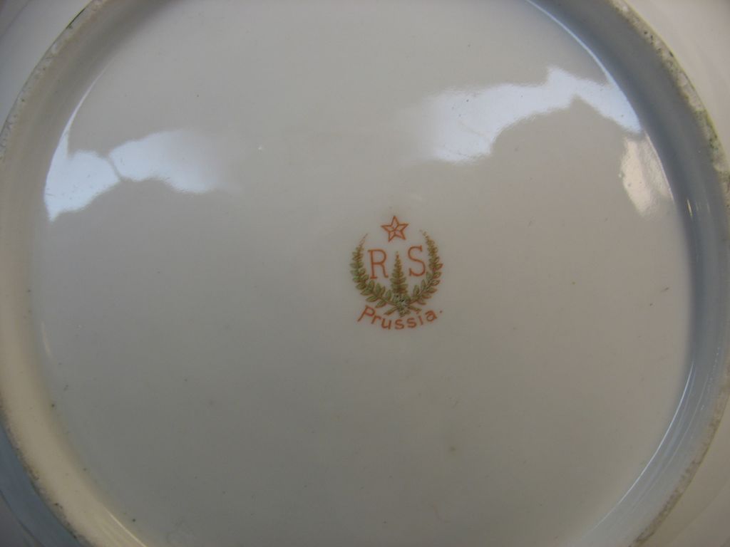 Rare Scene RS Prussia porcelain center bowl-Sheepherder 1 Rare Scene RS Prussia porcelain center bowl-Sheepherder 1