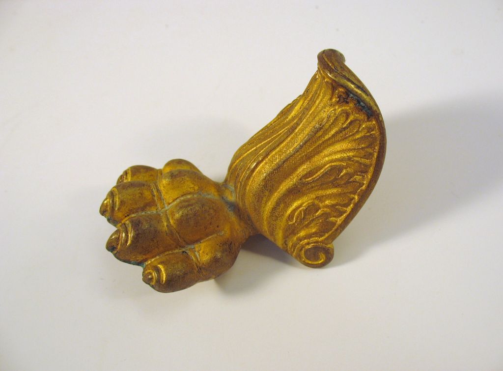 Set Original P.E Guerin gilt bronze paw foot casket feet mounts Set Original P.E Guerin gilt bronze paw foot casket feet mounts
