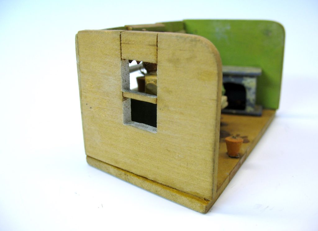 Adorable antique "dolls toy" of a rabbit diorama shadow box Adorable antique "dolls toy" of a rabbit diorama shadow box