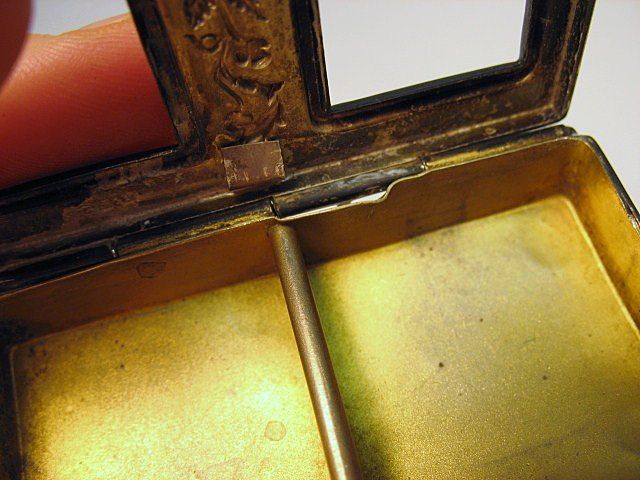 Vintage sterling silver fancy stamp holder English Vintage sterling silver fancy stamp holder English