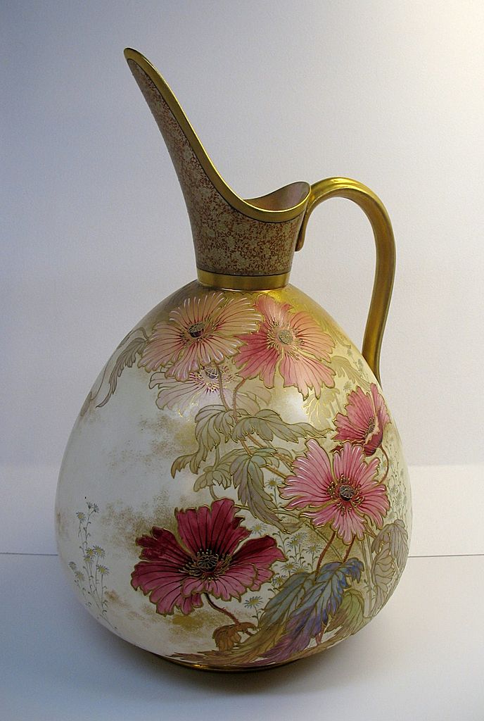 Huge Doulton Burslem artist signed Exhibition sized pitcher or jug Huge Doulton Burslem artist signed Exhibition sized pitcher or jug