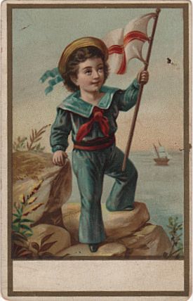 Boy in a Sailor Suit with Flag Boy in a Sailor Suit with Flag