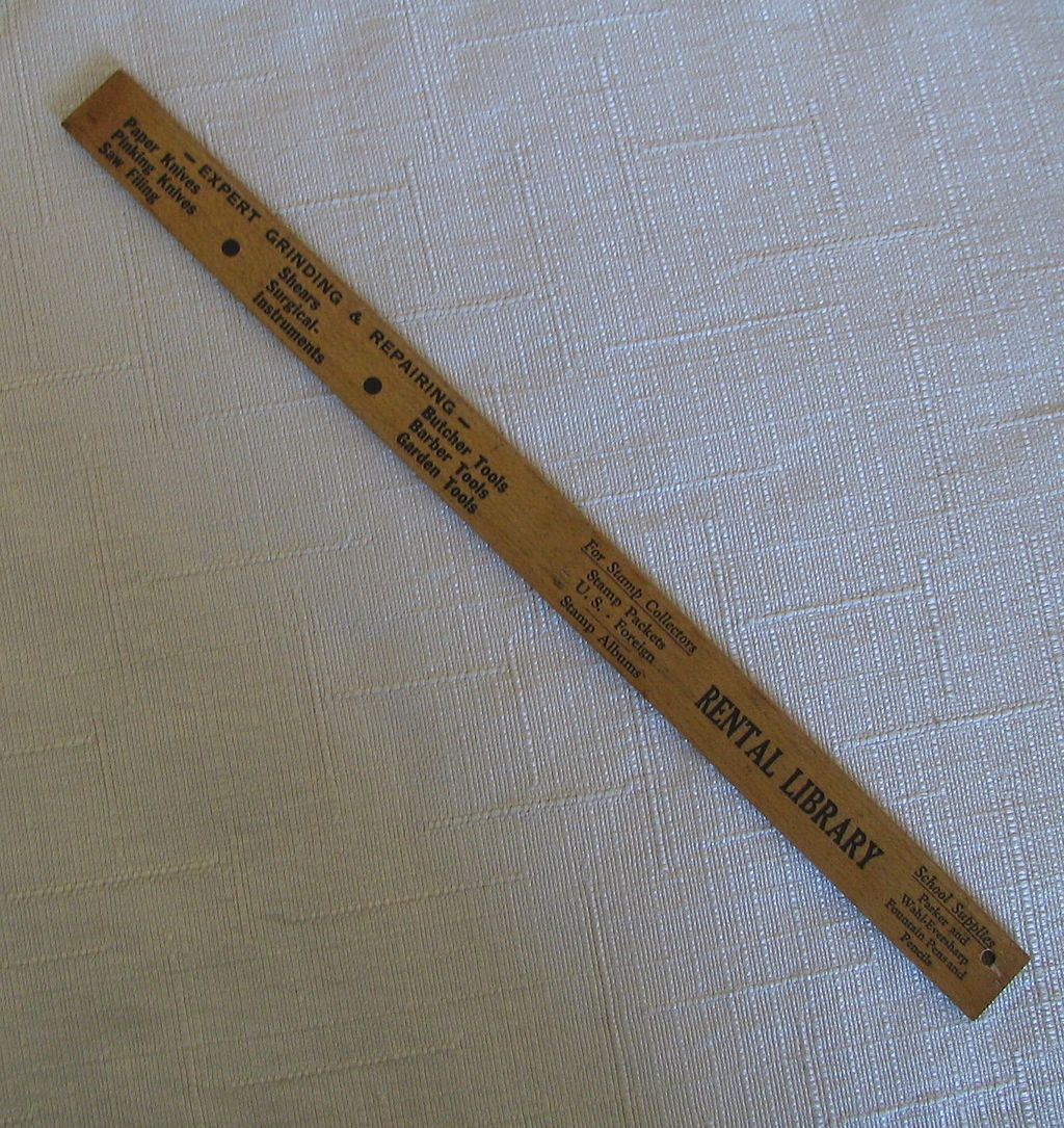 Wooden Ruler Universal Grinding Cutlery & Lambert Grant Books Wooden Ruler Universal Grinding Cutlery & Lambert Grant Books