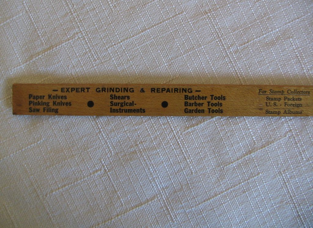 Wooden Ruler Universal Grinding Cutlery & Lambert Grant Books Wooden Ruler Universal Grinding Cutlery & Lambert Grant Books