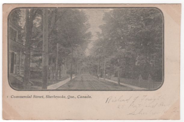 Commercial Street Sherbrooke Quebec Canada Vintage Postcard Commercial Street Sherbrooke Quebec Canada Vintage Postcard