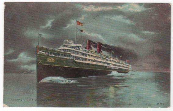 Steamer City of Cleveland Vintage Postcard Steamer City of Cleveland Vintage Postcard