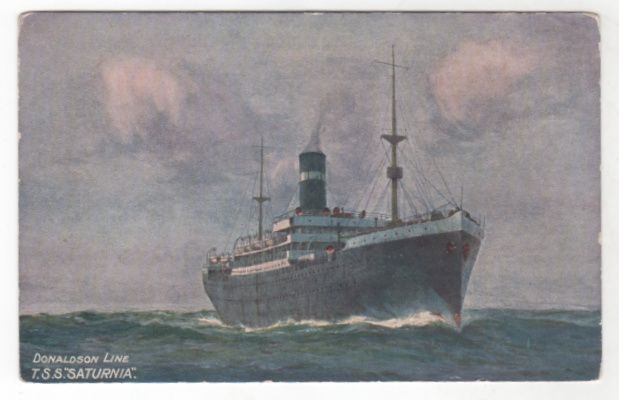 Donaldson Line T S S Saturnia Vintage Postcard Donaldson Line T S S Saturnia Vintage Postcard
