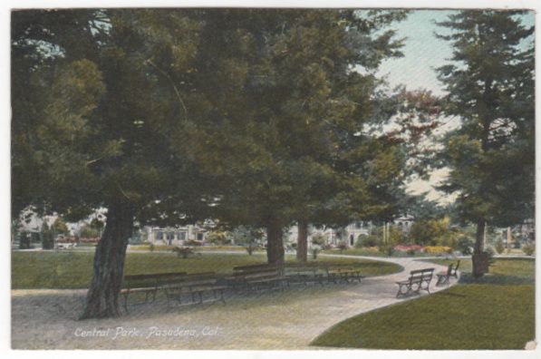 Central Park Pasadena CA California Vintage Postcard Central Park Pasadena CA California Vintage Postcard
