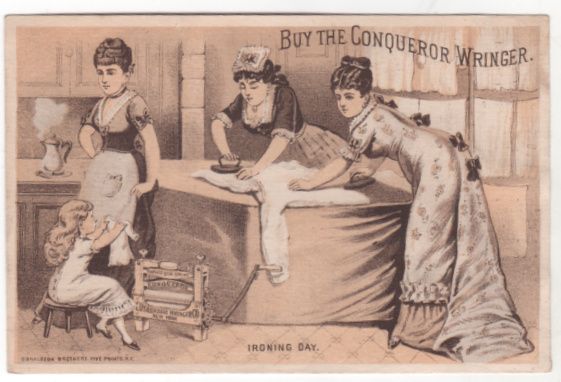 Conqueror Wringer John A Powers Milford NH New Hampshire Victorian Trade Card B Conqueror Wringer John A Powers Milford NH New Hampshire Victorian Trade Card B