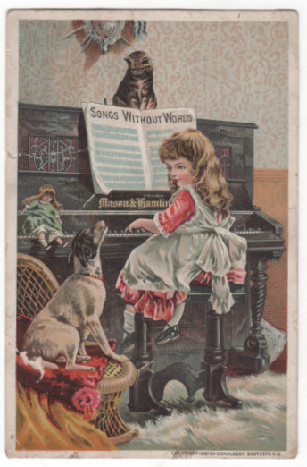 Mason & Hamlin Piano E. C. Putney Dealer Punxsutawney PA Victorian Trade Card Mason & Hamlin Piano E. C. Putney Dealer Punxsutawney PA Victorian Trade Card