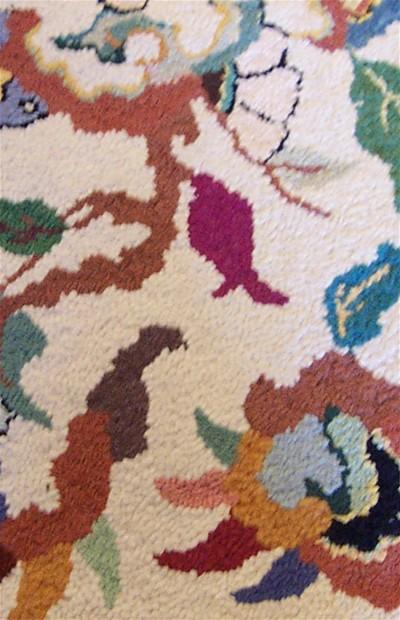 Colorful Small Hooked Floral Rug Colorful Small Hooked Floral Rug