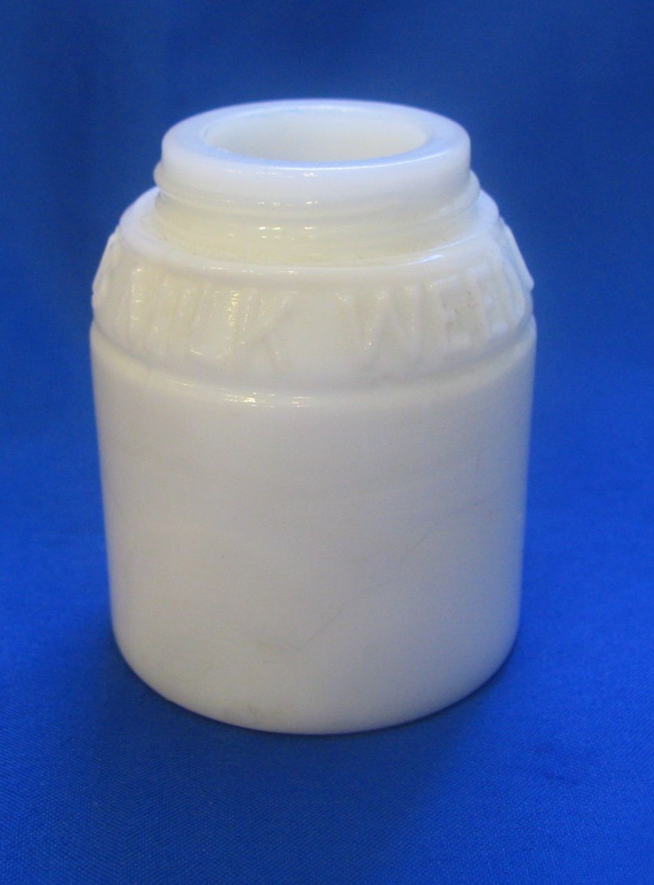 Ingram's Milk Weed Cream Milk Glass Bottle No Lid Ingram's Milk Weed Cream Milk Glass Bottle No Lid