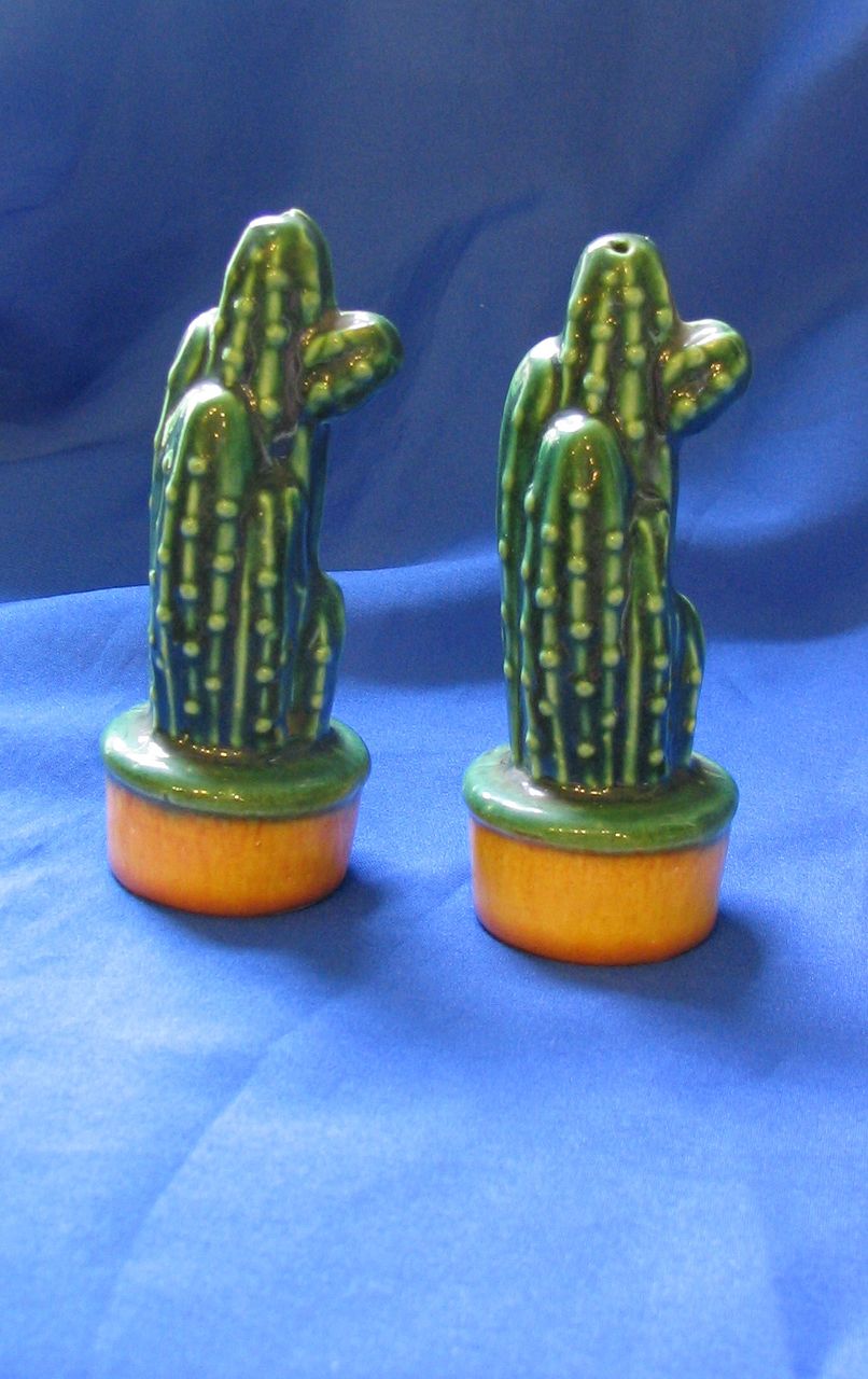 Ceramic Cacti Salt and Pepper Shakers Ceramic Cacti Salt and Pepper Shakers