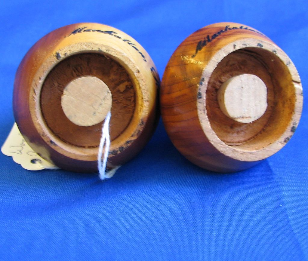 Wooden Space Capsule Shaped Salt and Pepper Shakers Wooden Space Capsule Shaped Salt and Pepper Shakers