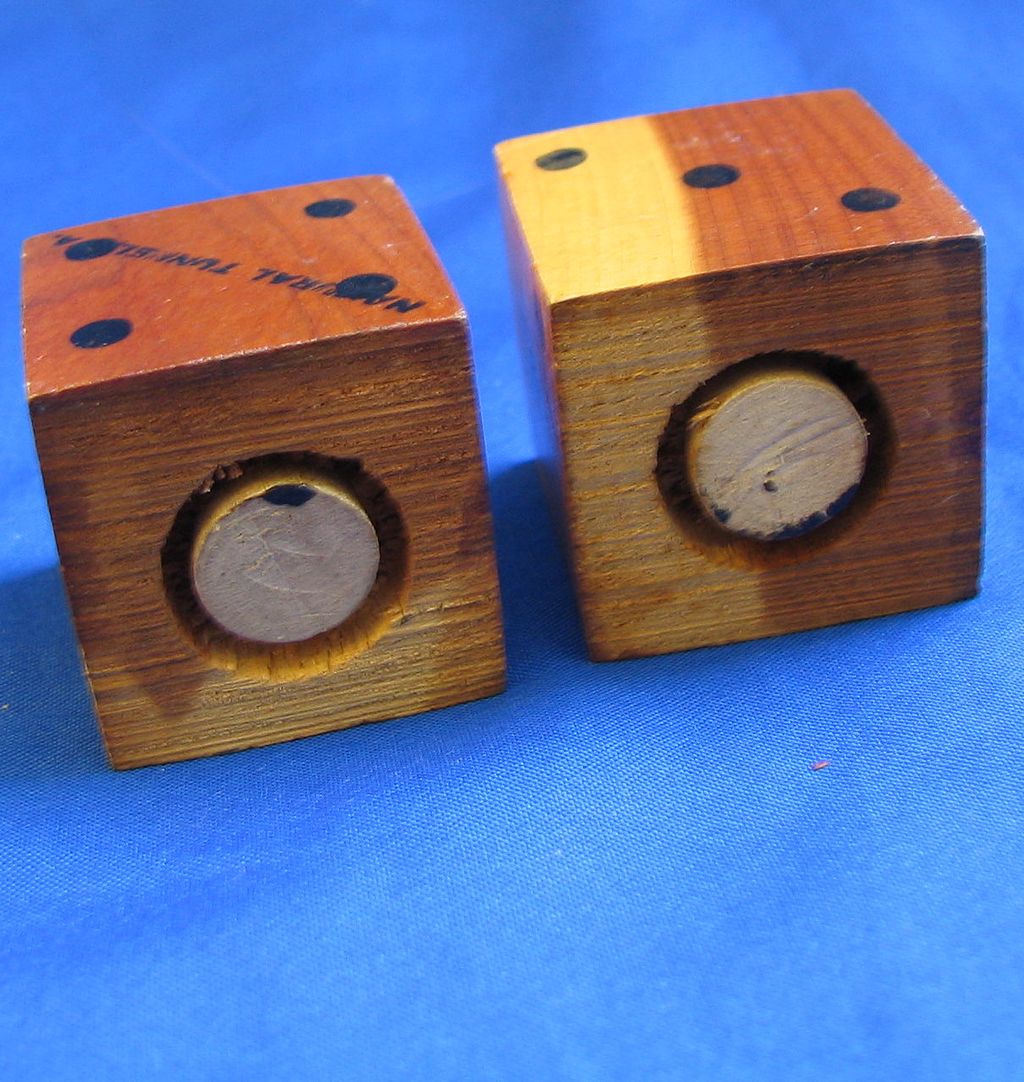 Wooden Dice Salt and Pepper Shakers Natural Tunnel VA Wooden Dice Salt and Pepper Shakers Natural Tunnel VA