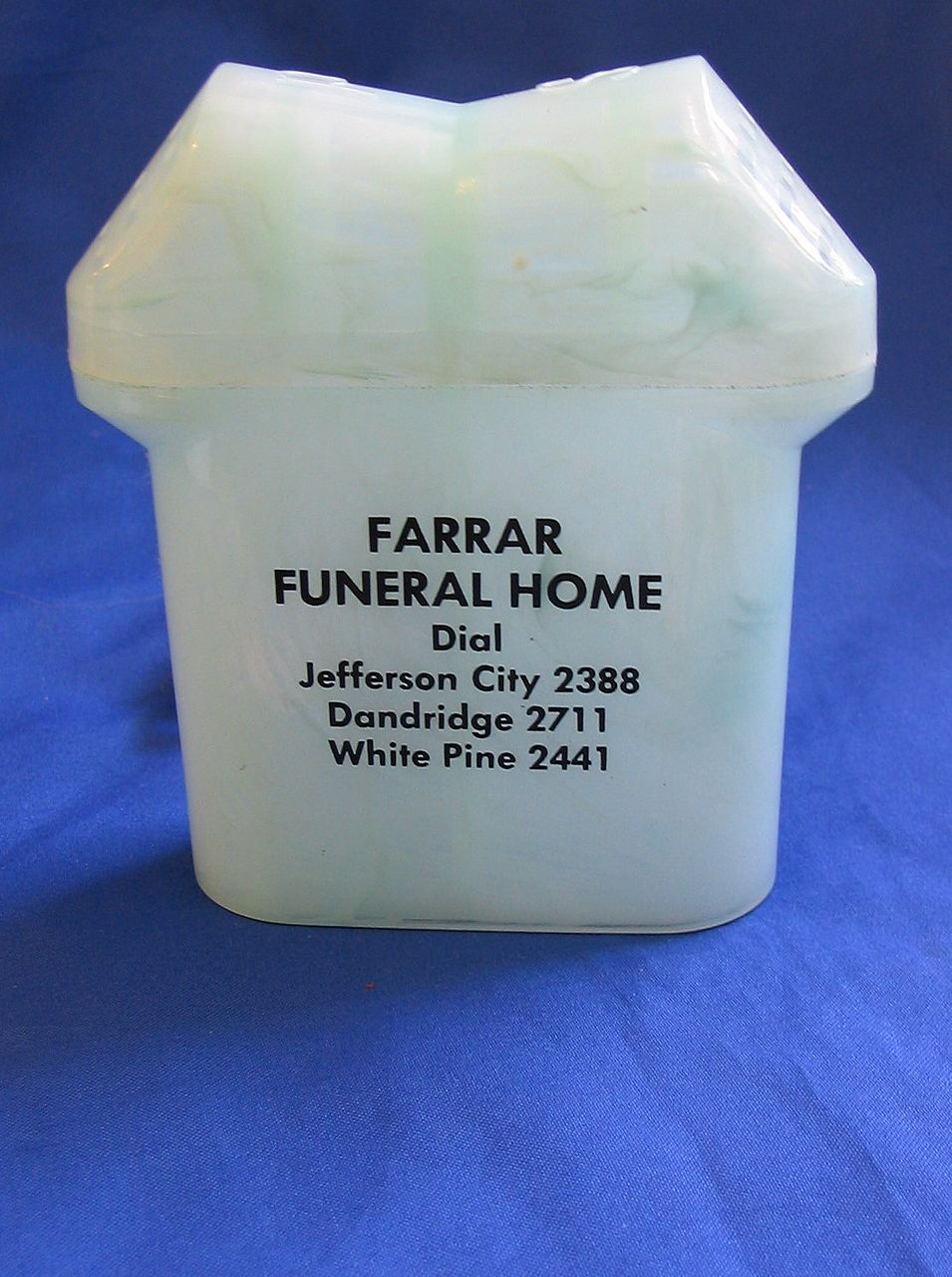 1950s Plastic Farrar Funeral Homes Salt Pepper Shakers 1950s Plastic Farrar Funeral Homes Salt Pepper Shakers
