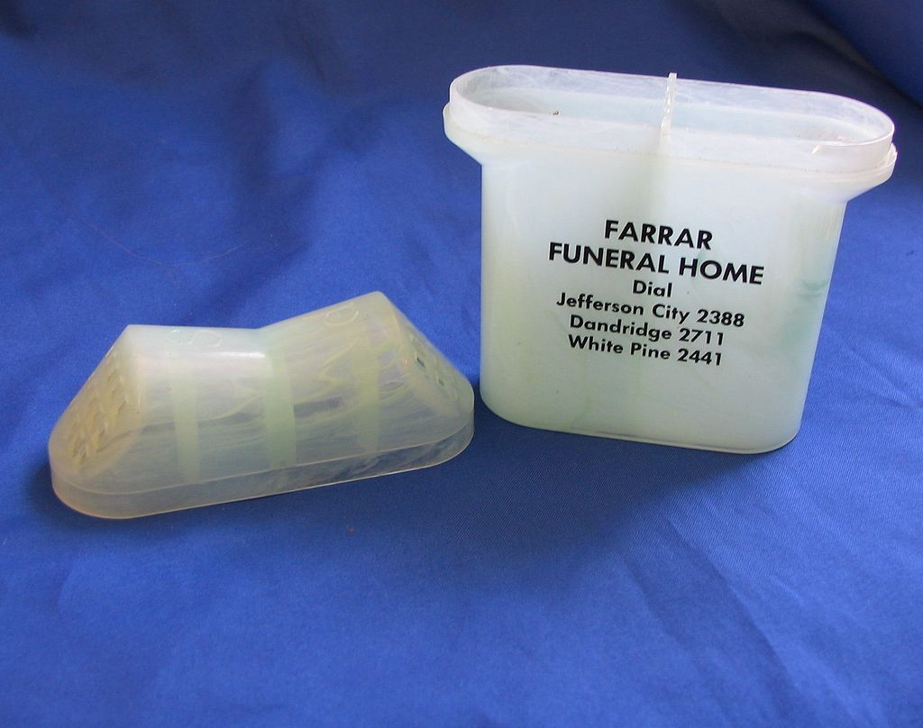 1950s Plastic Farrar Funeral Homes Salt Pepper Shakers 1950s Plastic Farrar Funeral Homes Salt Pepper Shakers