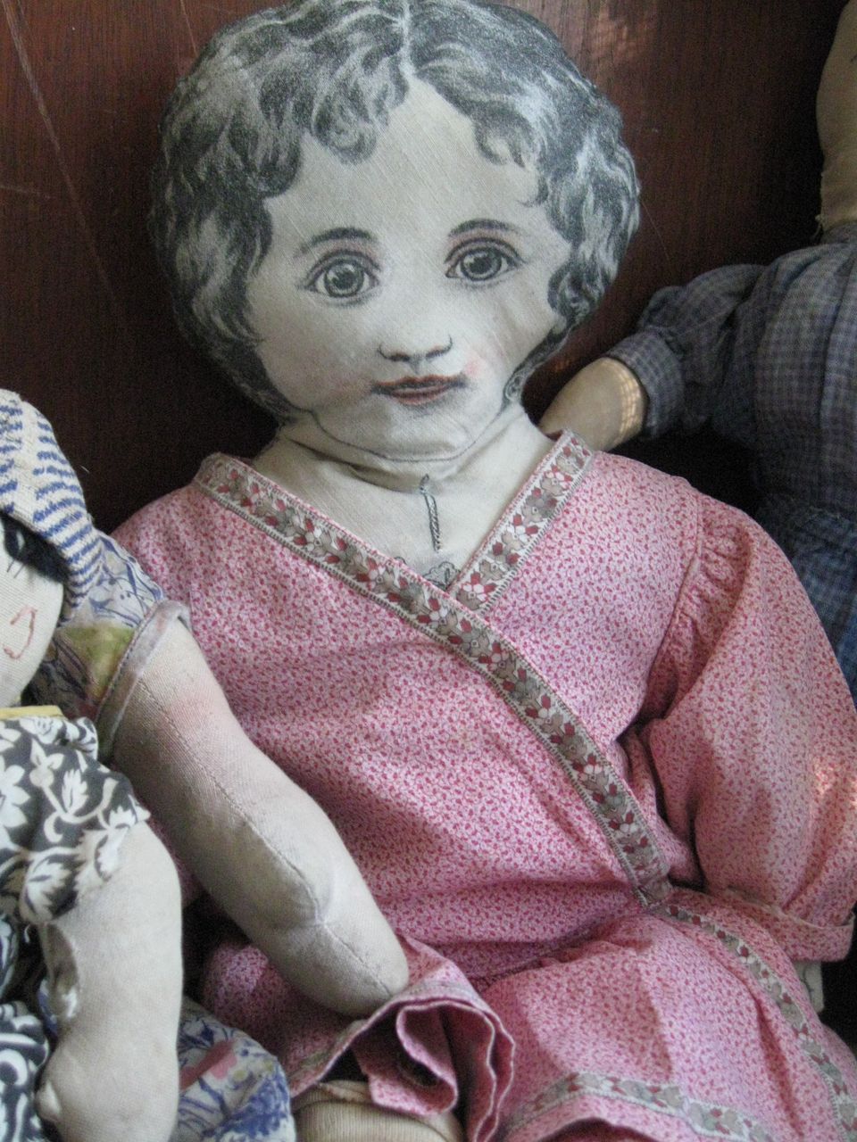 Miss Malto-Rice Printed 21" Antique Cloth Doll~Calico Dress Miss Malto-Rice Printed 21" Antique Cloth Doll~Calico Dress