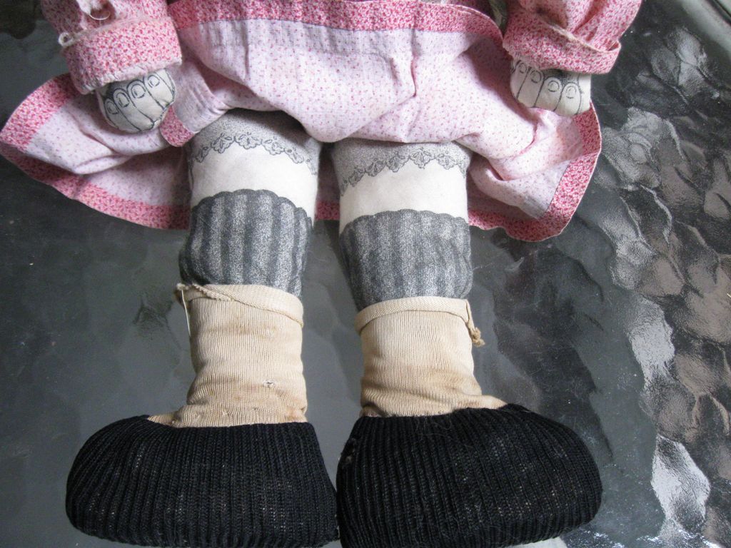 Miss Malto-Rice Printed 21" Antique Cloth Doll~Calico Dress Miss Malto-Rice Printed 21" Antique Cloth Doll~Calico Dress