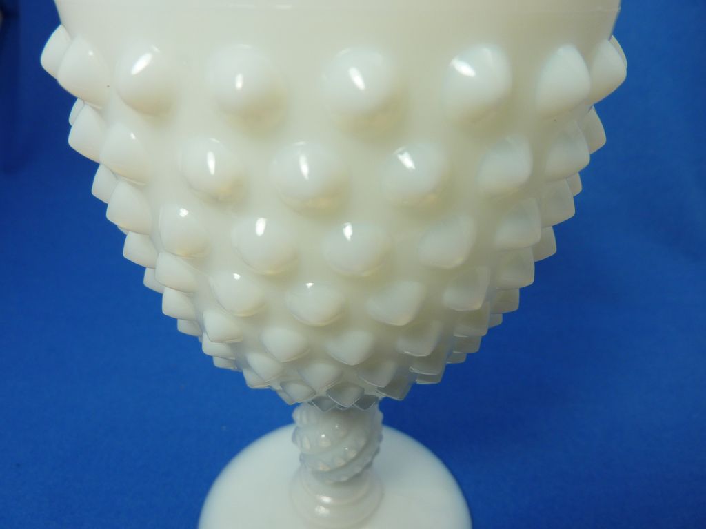 Fenton Wine Glass Hobnail Milk Glass Goblet Fenton Wine Glass Hobnail Milk Glass Goblet