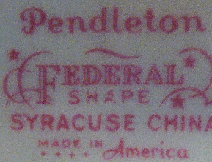 Syracuse Pendleton Federal Shaped Luncheon Plate Syracuse Pendleton Federal Shaped Luncheon Plate
