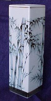 Oriental Square Bamboo China Vase Oriental Square Bamboo China Vase