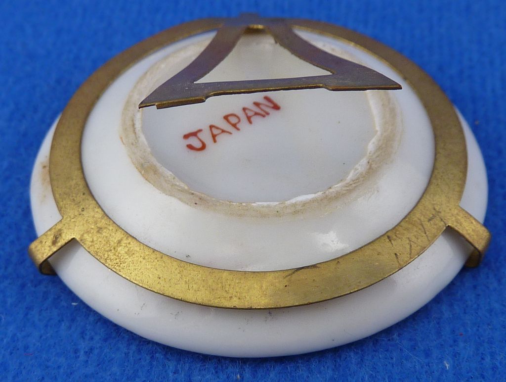 Miniature China Plate with Metal Display Holder Miniature China Plate with Metal Display Holder
