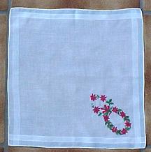 Cocktail Size Christmas Wreath Handkerchief Cocktail Size Christmas Wreath Handkerchief