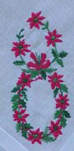 Cocktail Size Christmas Wreath Handkerchief Cocktail Size Christmas Wreath Handkerchief